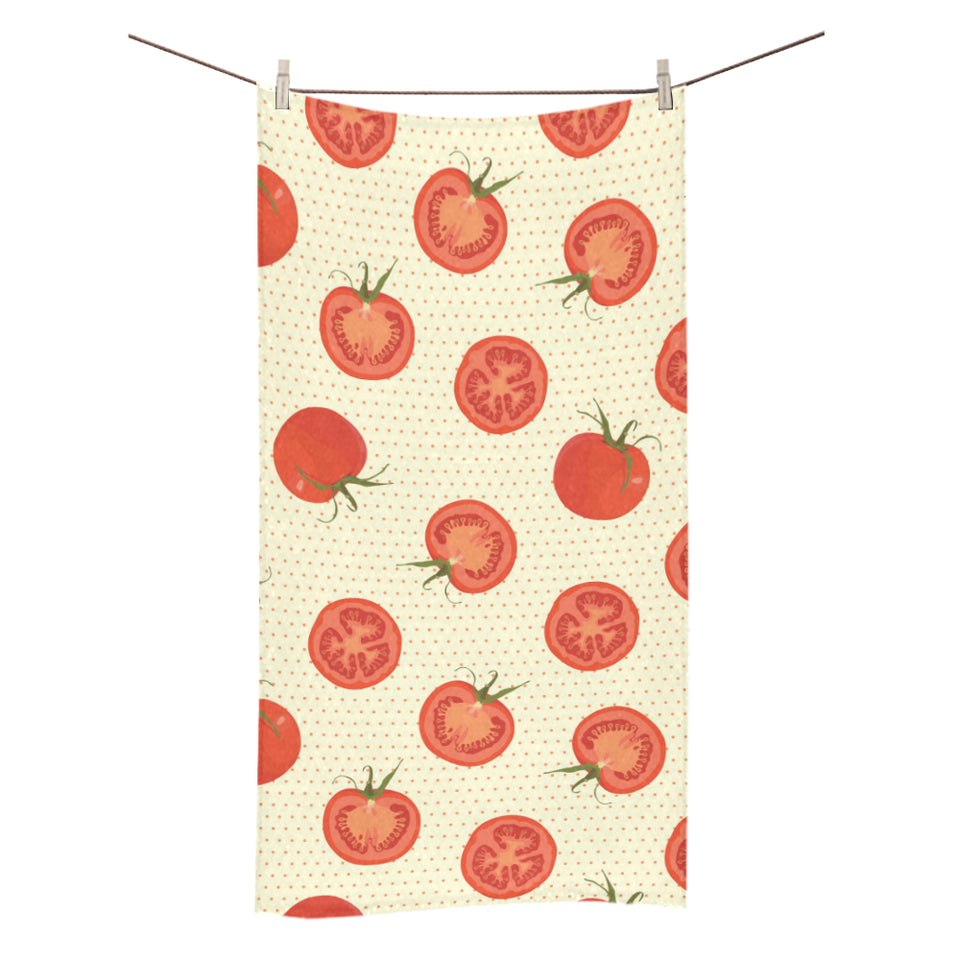 Tomato dot background Bath Towel