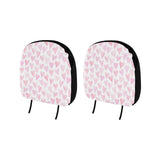 Watercolor pink heart pattern Car Headrest Cover