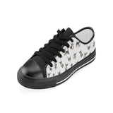Chihuahua dog pattern Kids' Boys' Girls' Low Top Canvas Shoes Black