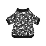 Crow illustration pattern All Over Print Pet Dog Round Neck Fuzzy Shirt
