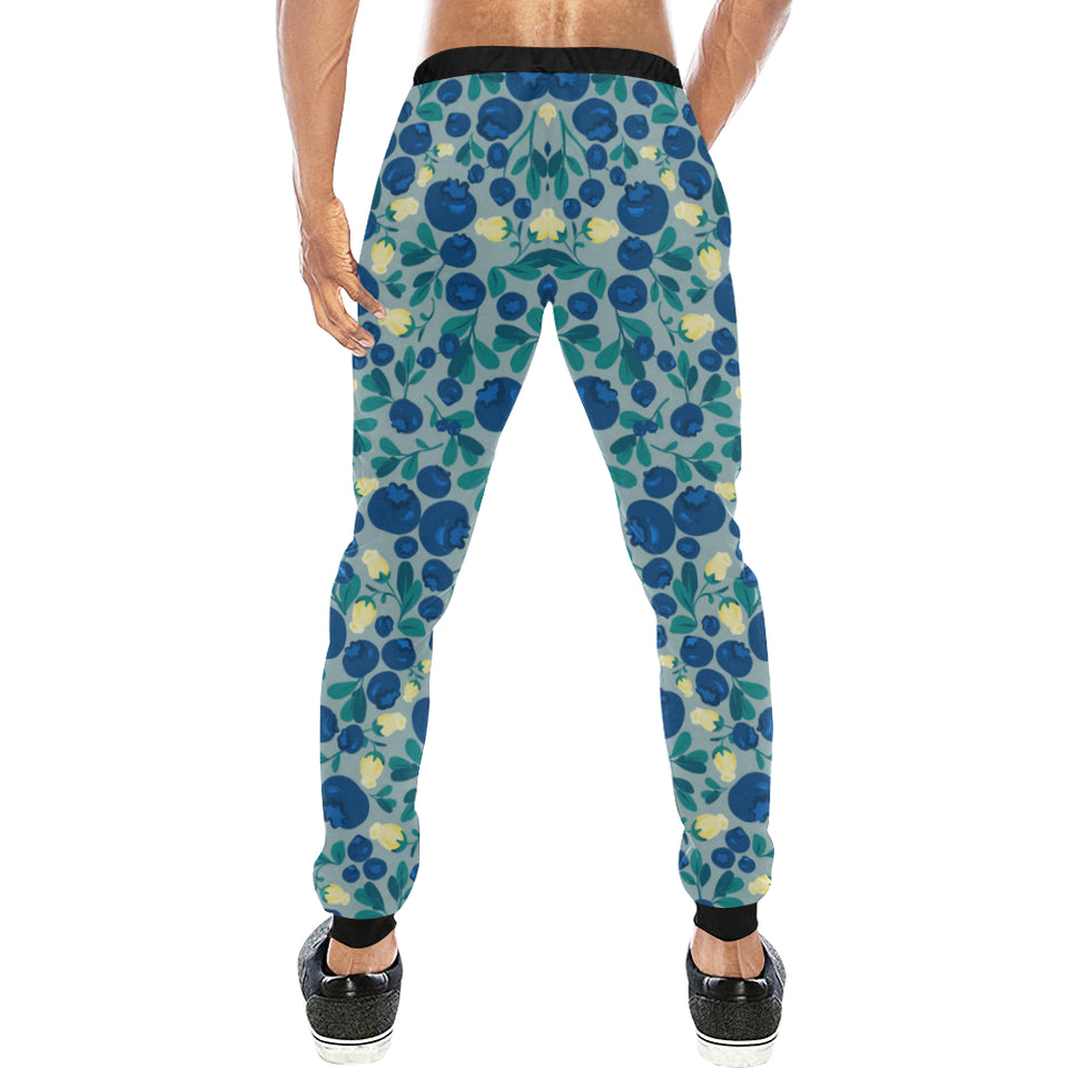 blueberry design pattern Unisex Casual Sweatpants