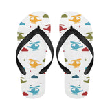 Colorful helicopter pattern Unisex Flip Flops