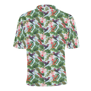 Hummingbird Pattern Print Design 05 Men's All Over Print Polo Shirt