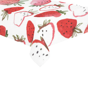 watercolor hand drawn beautiful strawberry pattern Tablecloth