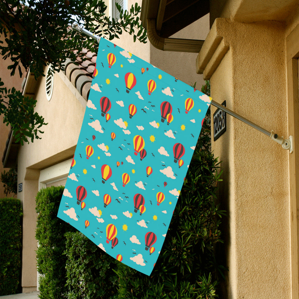 Hot Air Balloon Sky Pattern House Flag Garden Flag