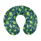 Lime ice flower pattern U-Shaped Travel Neck Pillow