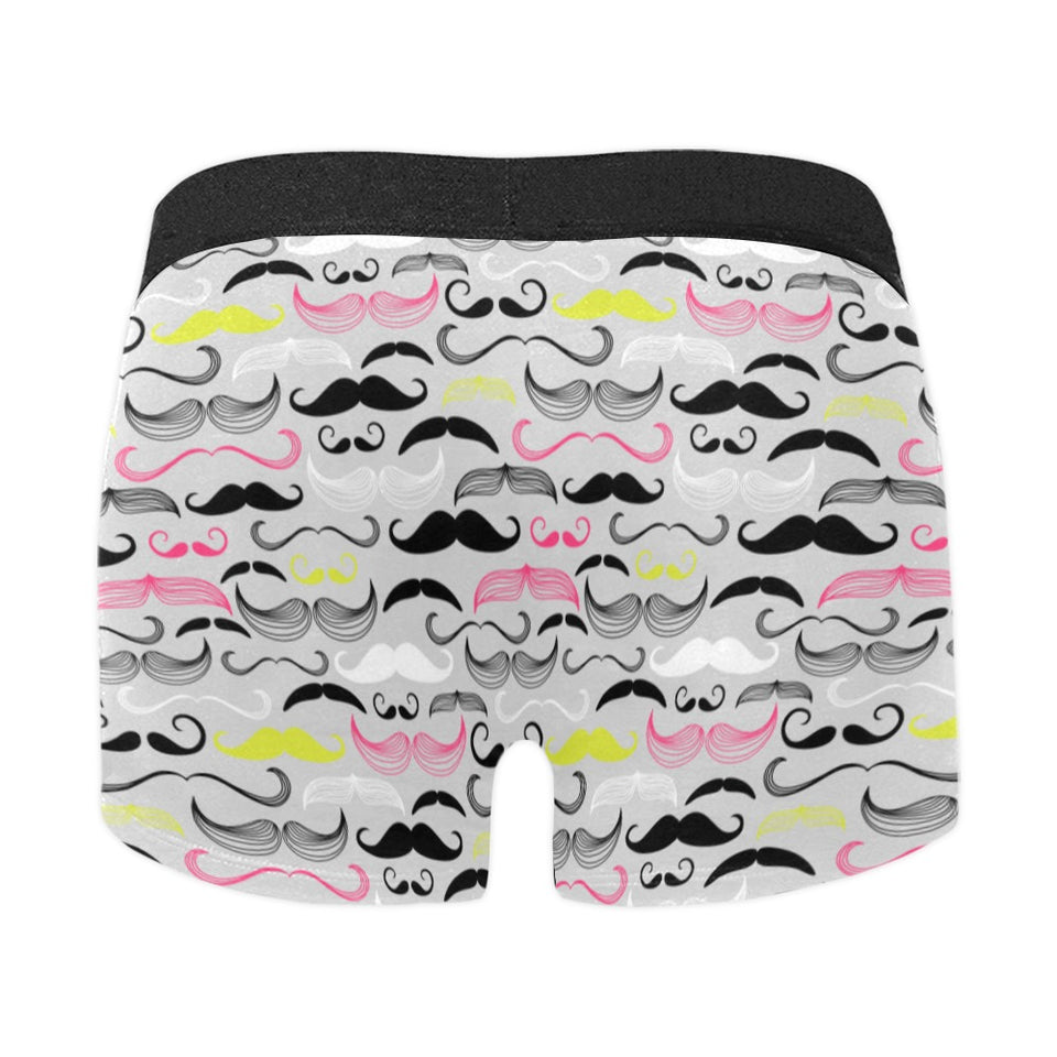 Mustache Beard Pattern Print Design 02 Men's All Over Print Boxer Briefs Men's Underwear