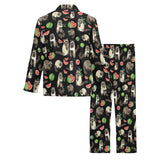 Raccoon watermelon pattern Men's Long Pajama Set