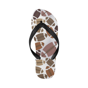 American football ball pattern Unisex Flip Flops