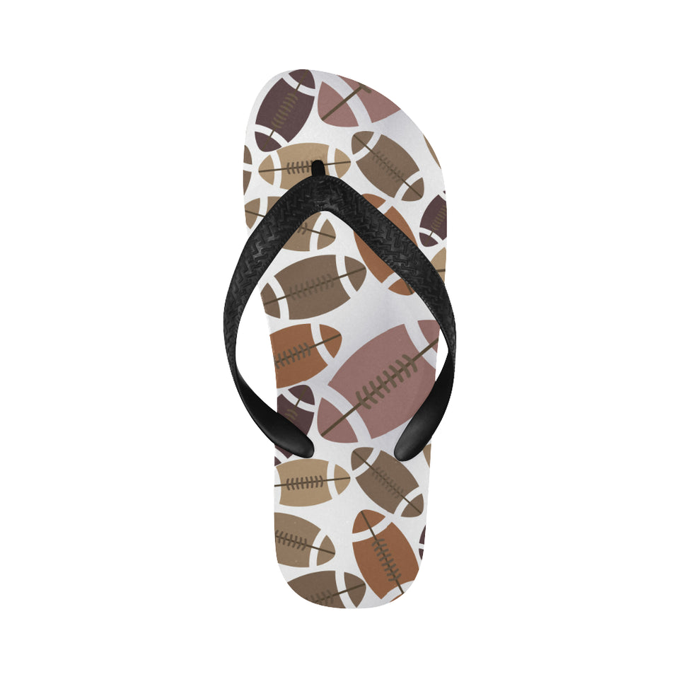 American football ball pattern Unisex Flip Flops