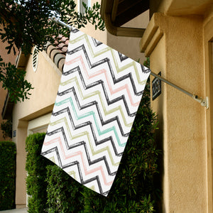 zigzag chevron paint pattern House Flag Garden Flag