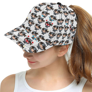 Cute ninja design pattern All Over Print Snapback Cap