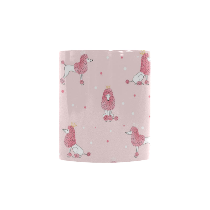 Poodle dog pink color theme Morphing Mug Heat Changing Mug