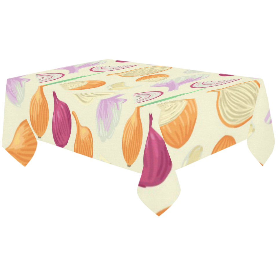 Onion garlic white red pattern Tablecloth