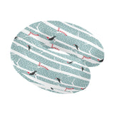 Crows christmas hat scarf U-Shaped Travel Neck Pillow