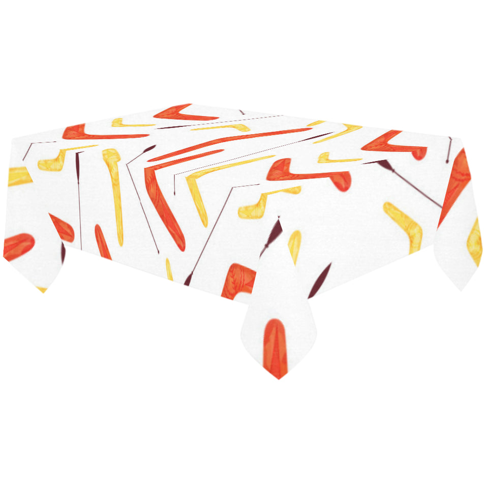 Waterclor boomerang Australian aboriginal ornament Tablecloth