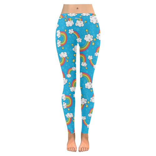 Rainbows Sky Clouds Pattern Women's Legging Fulfilled In US
