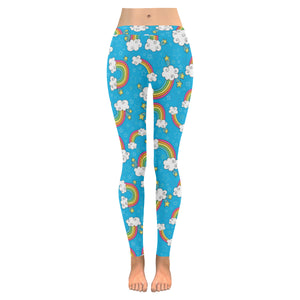 Rainbows Sky Clouds Pattern Women's Legging Fulfilled In US