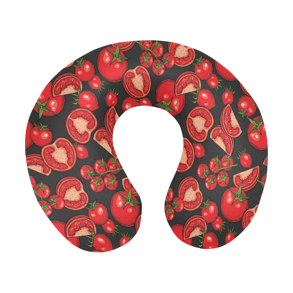 Tomato black background U-Shaped Travel Neck Pillow
