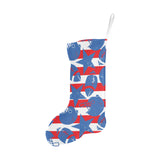 American football ball star stripes pattern Christmas Stocking