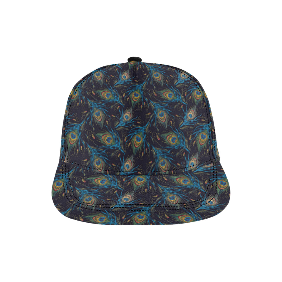 Beautiful peacock feather pattern All Over Print Snapback Cap