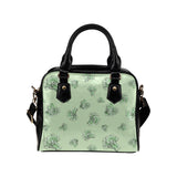 broccoli sketch pattern Shoulder Handbag