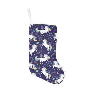 Hand drawn cute unicorn star planet Christmas Stocking