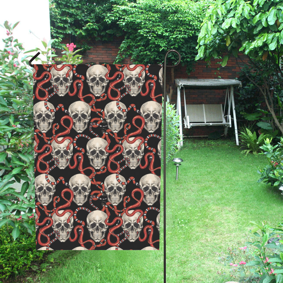 Red snake skull pattern House Flag Garden Flag