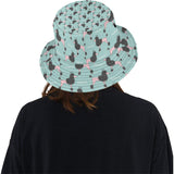 poodle dog green background Unisex Bucket Hat
