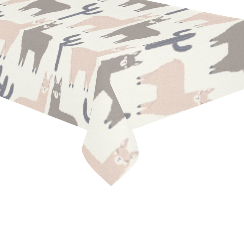 Llama Alpaca pattern Tablecloth