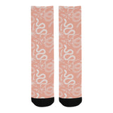 Snake lilies flower pattern Crew Socks