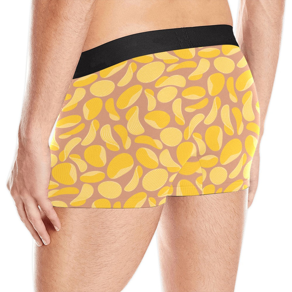 Potato Chips Pattern Print Design 01 Men's All Over Print Boxer Briefs Men's Underwear
