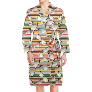 Sun Glasses Pattern Print Design 02 Men's Long Sleeve Belted Night Robe