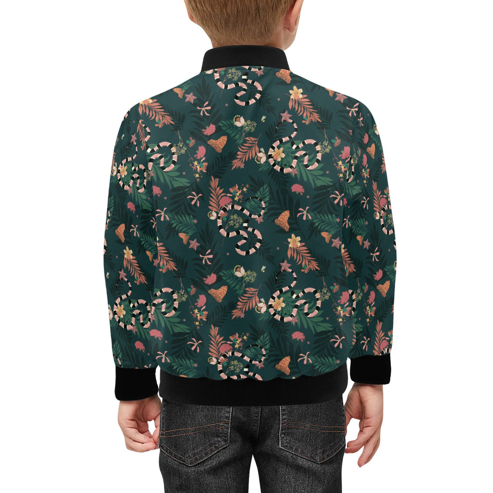 Snake forest pattern Kids' Boys' Girls' Bomber Jacket