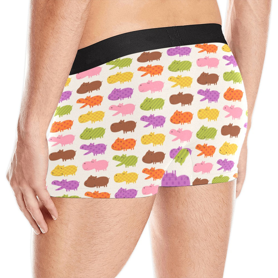 Hippopotamus Pattern Print Design 01 Men's All Over Print Boxer Briefs Men's Underwear