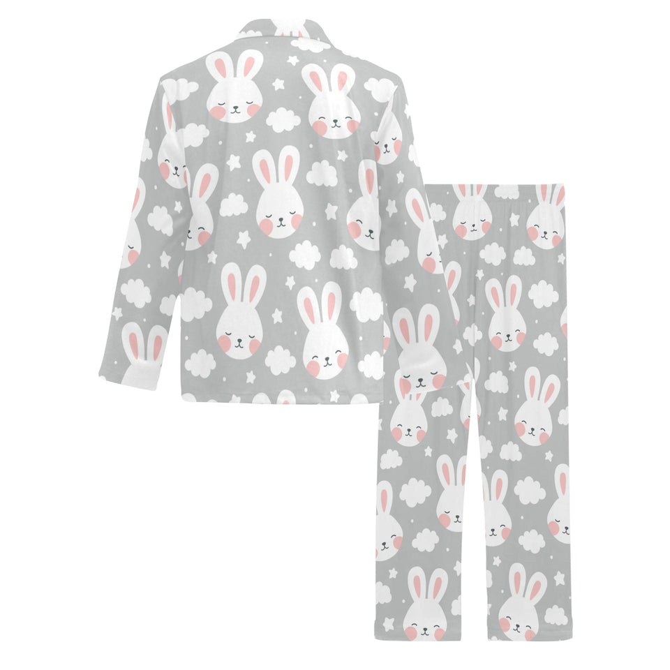 Rabbit cloud Pattern Men's Long Pajama Set