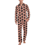 Lips Pattern Print Design 02 Men's Long Pajama Set
