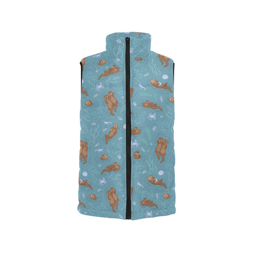 Sea otters pattern Men's Padded Vest