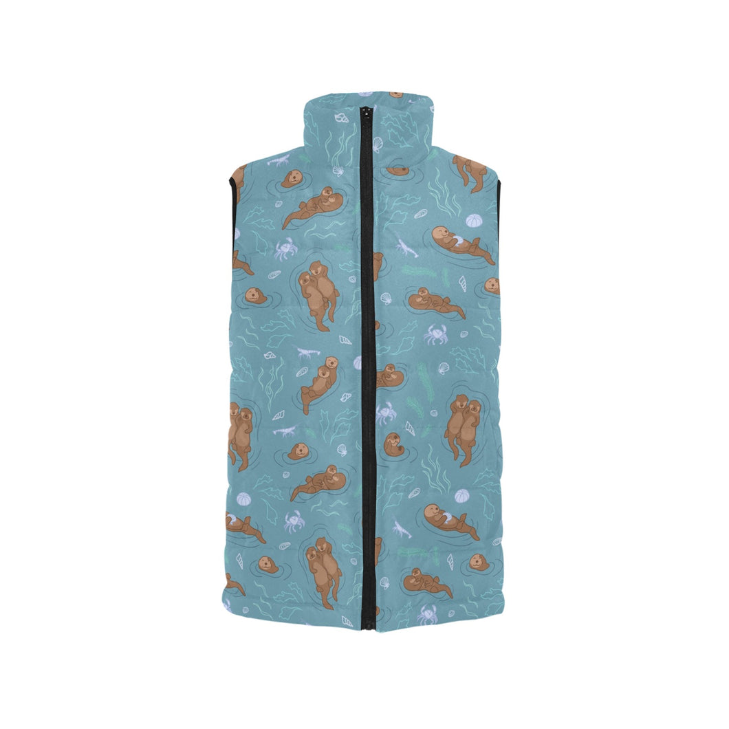 Sea otters pattern Men's Padded Vest