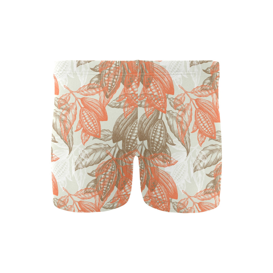 Cocoa beans Cocoa tree pattern Men's Swimming Trunks