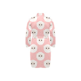 Cute sheep pattern Men's Long Sleeve Belted Night Robe