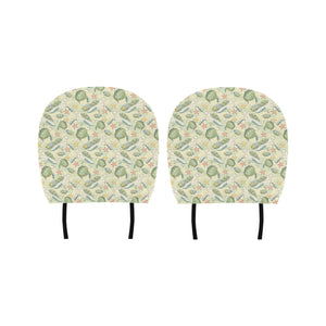 Hand drawn sea turtle fish pattern Car Headrest Cover