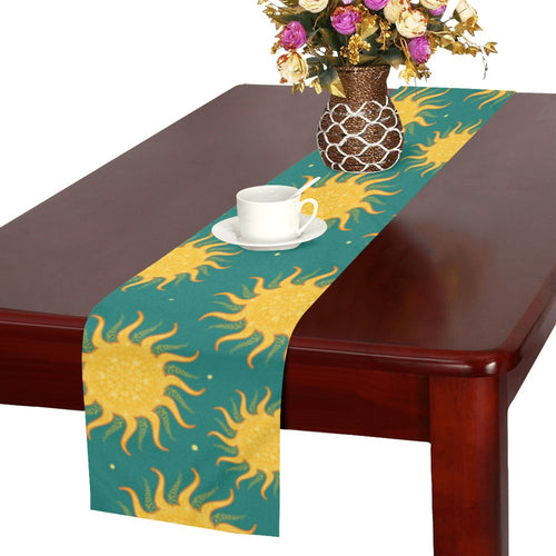 Sun green background Table Runner