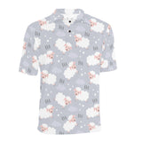 Sweet dreams sheep pattern Men's All Over Print Polo Shirt