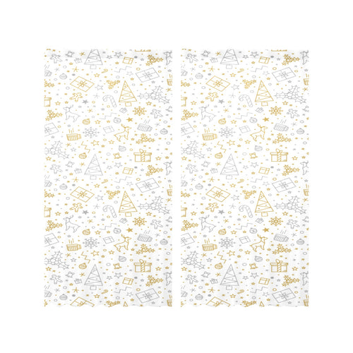 Christmas tree Christmas element Silver gold patte Gauze Curtain