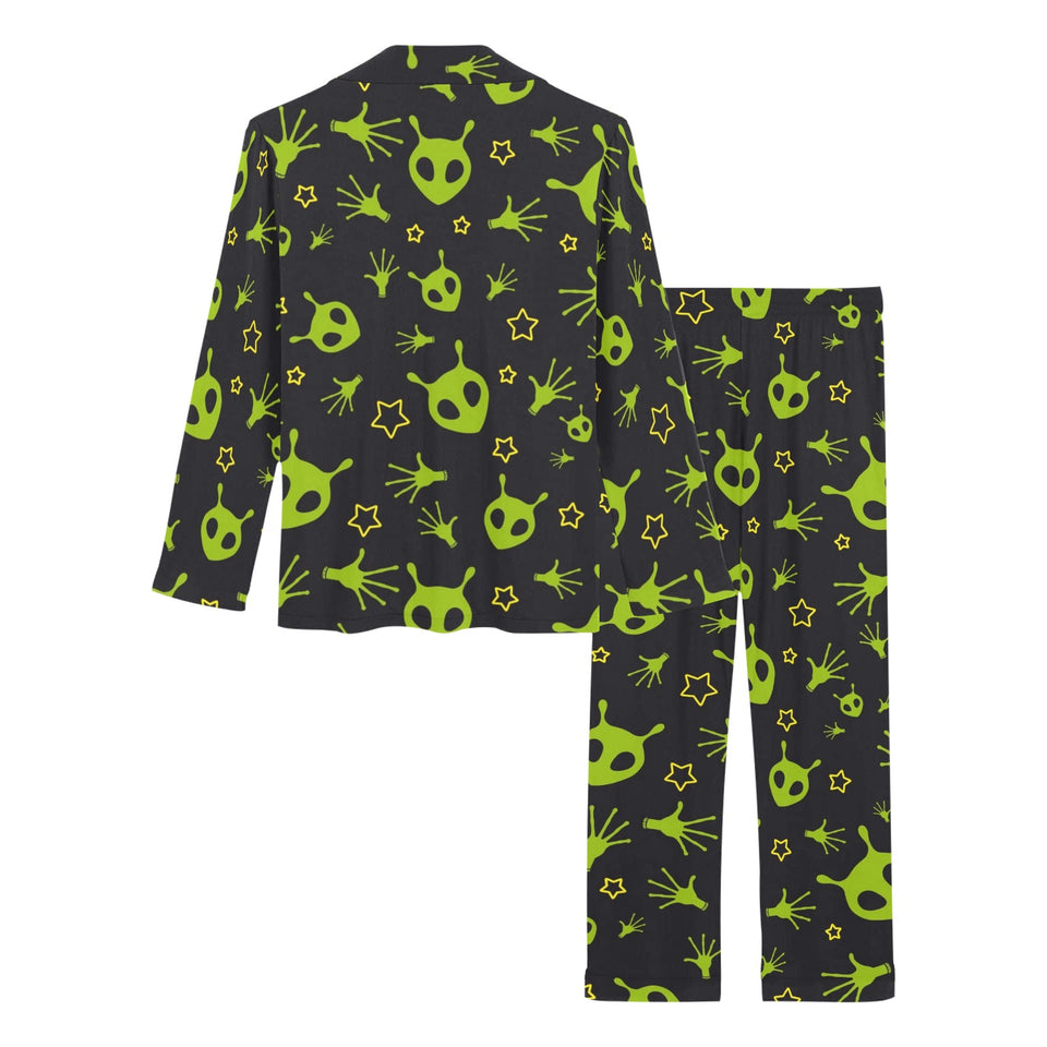 Alien Pattern Print Design 02 Women's Long Pajama Set