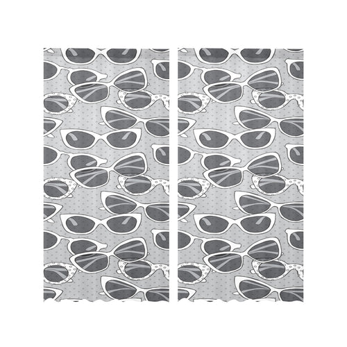 Sun Glasses Pattern Print Design 04 Gauze Curtain