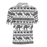 Camel polynesian tribal pattern Men's All Over Print Polo Shirt