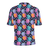 Pineapples pattern zigzag background Men's All Over Print Polo Shirt