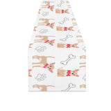 Chihuahua bone paw pattern Table Runner